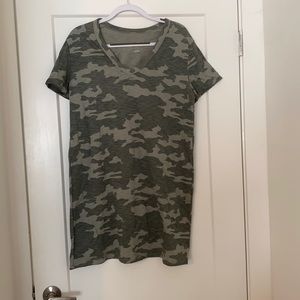 Army Print Tshirt Dress